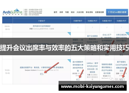 提升会议出席率与效率的五大策略和实用技巧